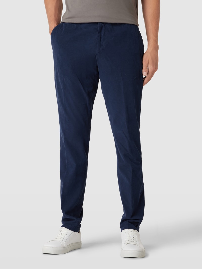 Slim Fit Anzug aus Cord in marineblau