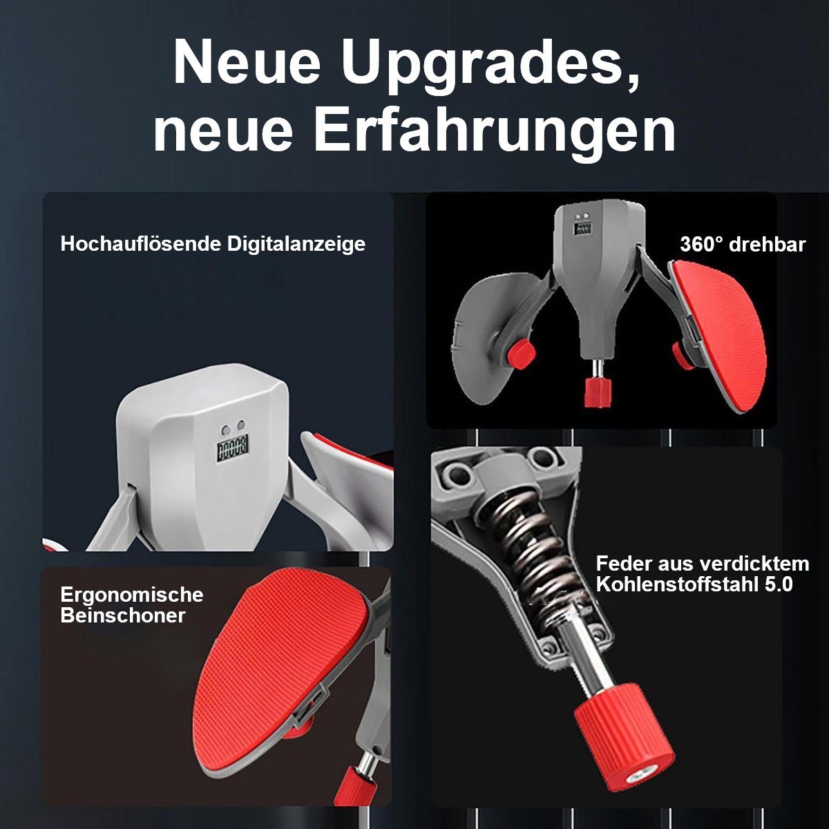 flowgoer Multitrainer Beintrainer: 360° verstellbares Trainingsgerät, multifunktional, Effektives Training–Für innere Oberschenkel,vielseitiges Gesäßtraining