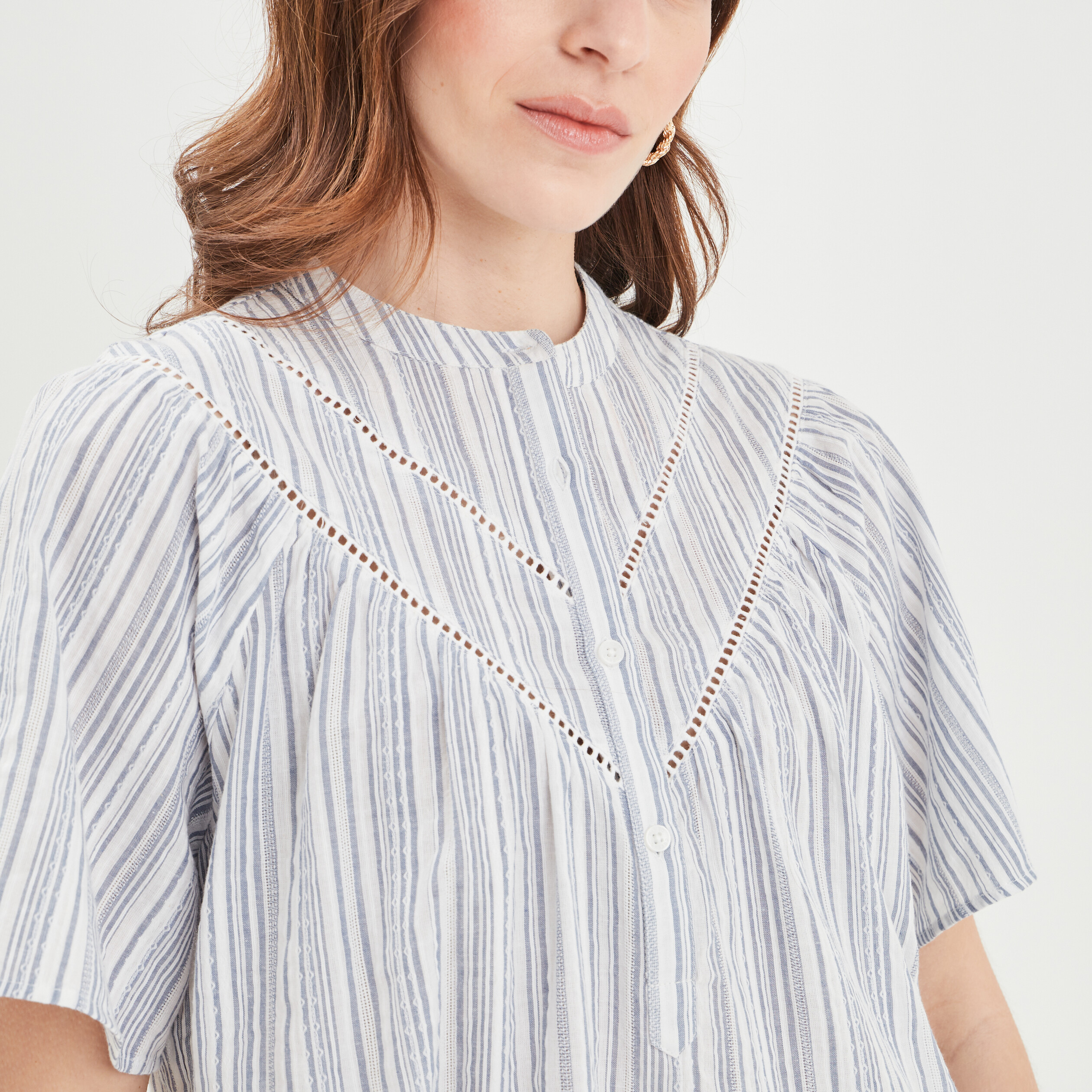 Blouse manches courtes Creeks ecru femme | La Halle