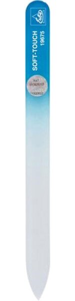 Erbe Solingen Soft-Touch Glasnagelfeile 14 cm - blau Nagelfeile