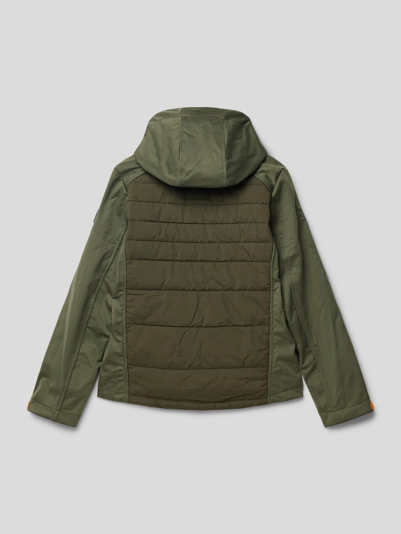 Steppjacke mit Reißverschlusstaschen in khaki