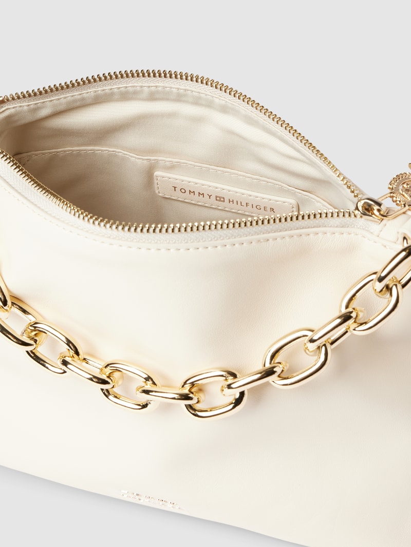 Handtasche mit Label-Details in sand