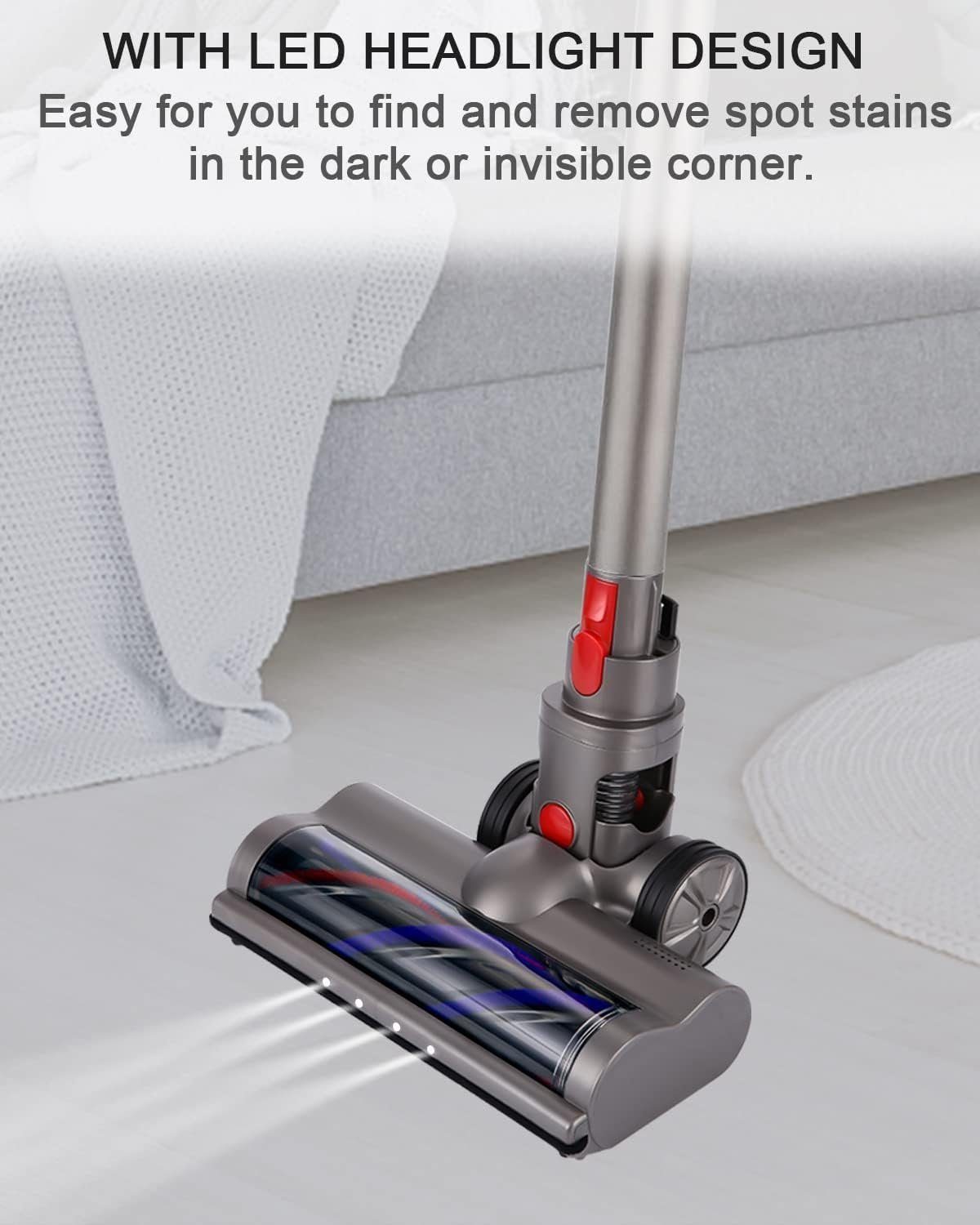 KINOMI Staubsaugerdüsen-Set Bürste Zubehör Staubsauger Ersatz mit Extras Rollpinsel, Zubehör für für Kompatibel mit Dyson V7 V8 V10 V11 V15, (2-tlg)
