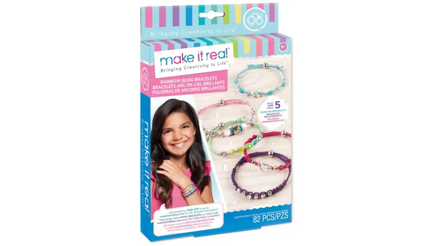 Make it real REGENBOGEN-BLING-ARMBÄNDER