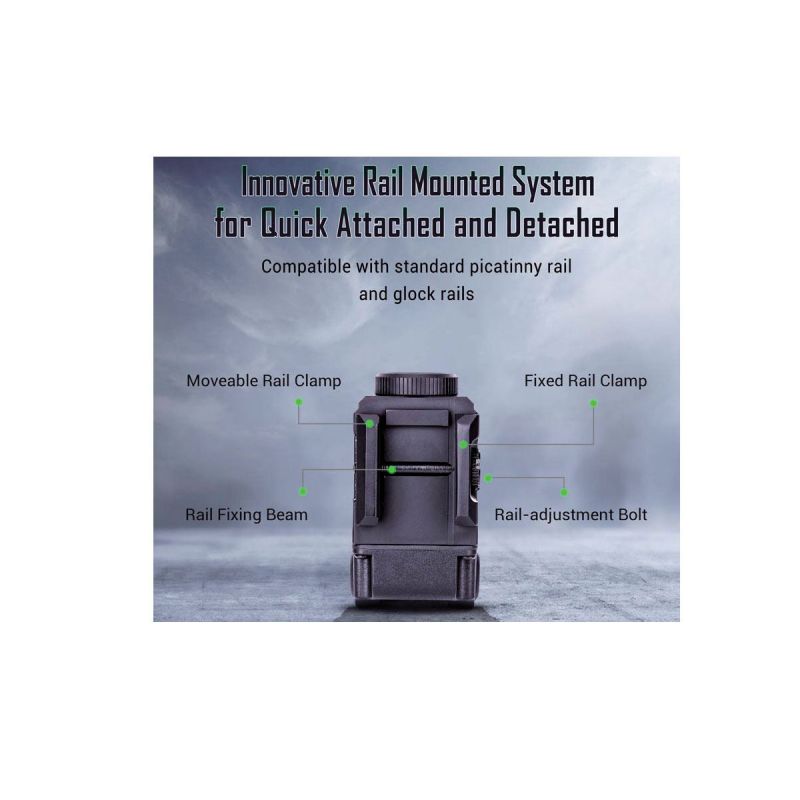 Nextorch WL22G Gunlight W\/Green Laser Ricaricabile 650 Lumens LED