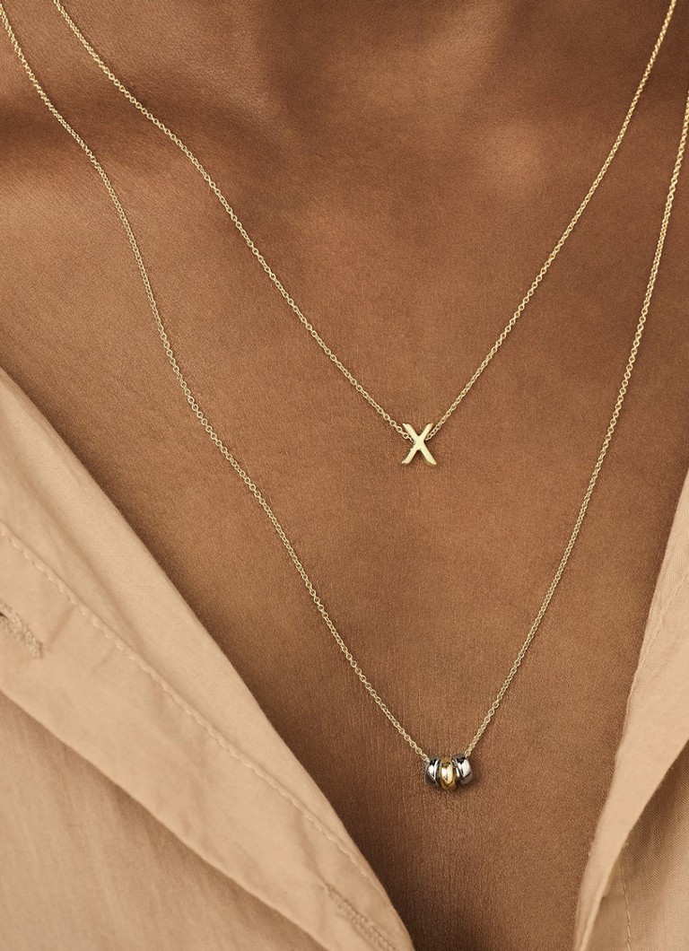 Collana Blush in oro bianco e giallo 14 carati 3055BGO
