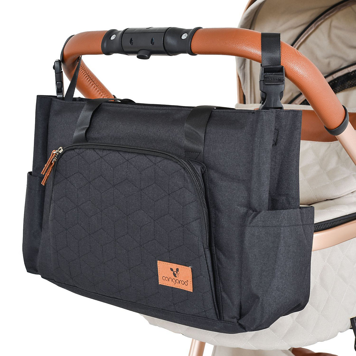 Wickeltasche Keily Henkel Hauptfach mit Reißverschluss Wickeltaschen