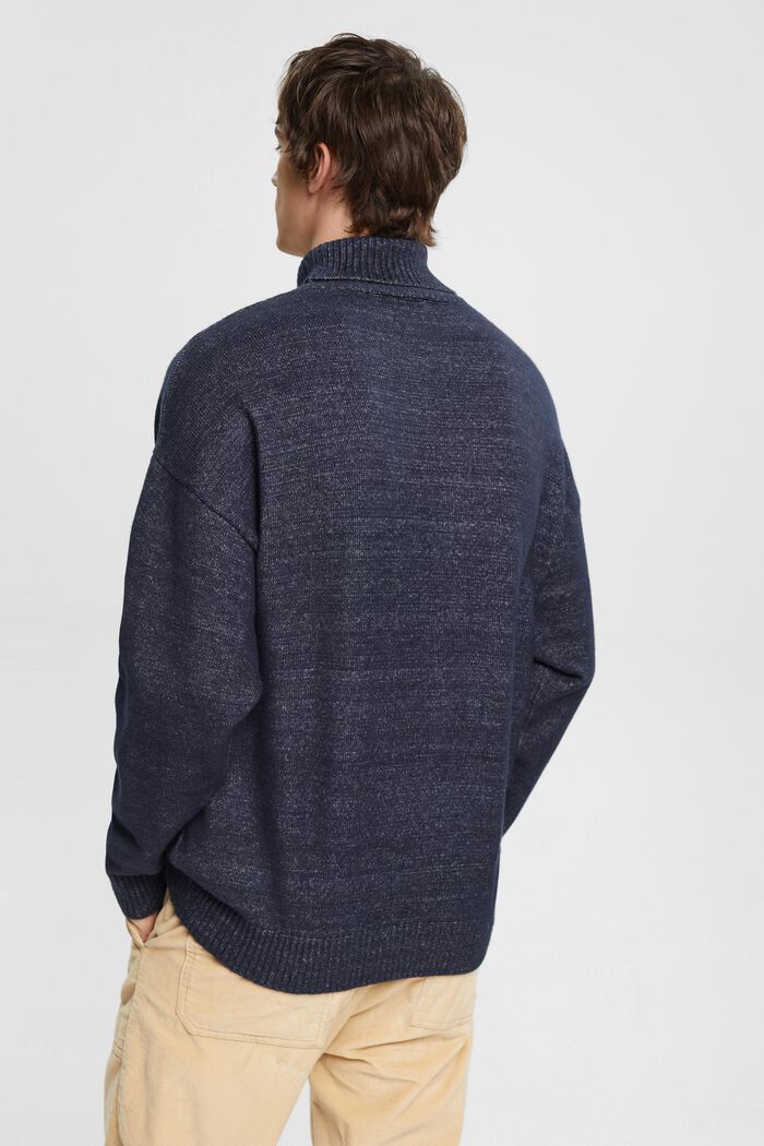 Oversize-Rollkragenpullover mit Logo