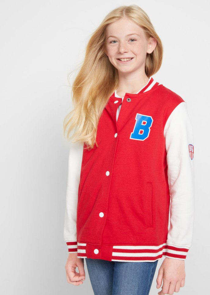 Kinder Sweatjacke im Collegelook