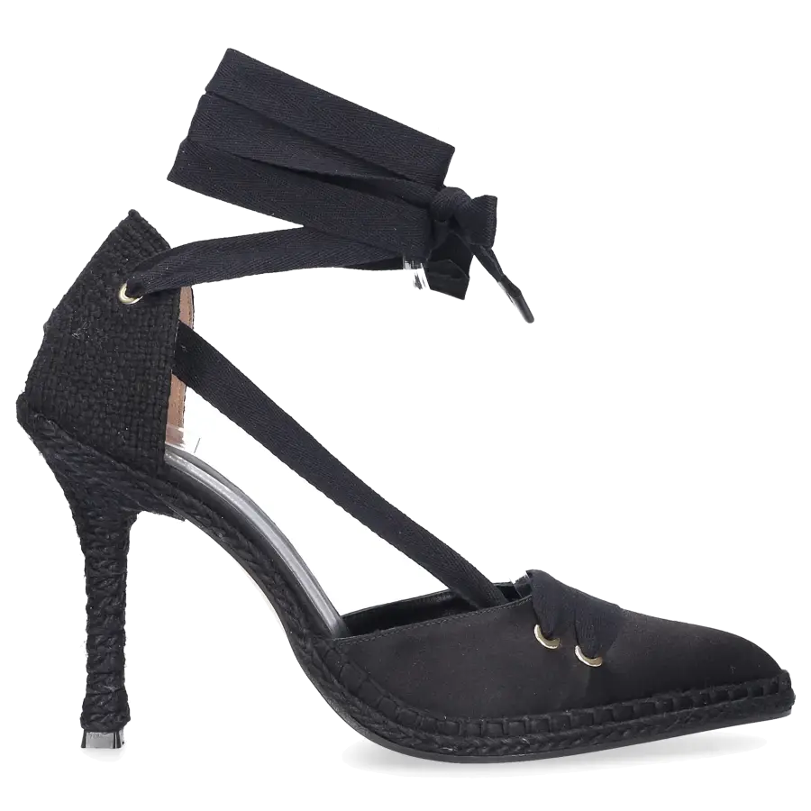 CASTAÑER BY MANOLO BLAHNIK - Espadrilles MANOLO HIGH Satin - schwarz