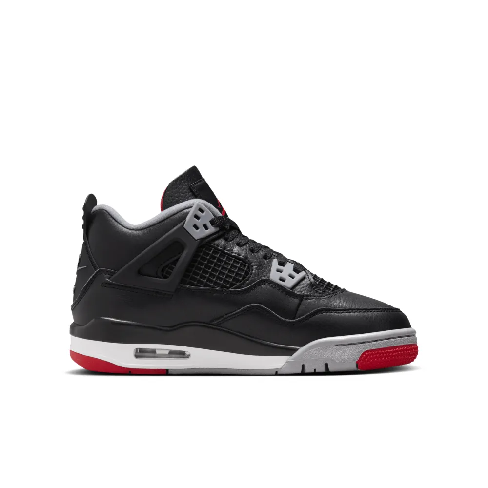 NIKE JORDAN 4 Retro GS Bred Reimagined FQ8213 006 / schwarz
