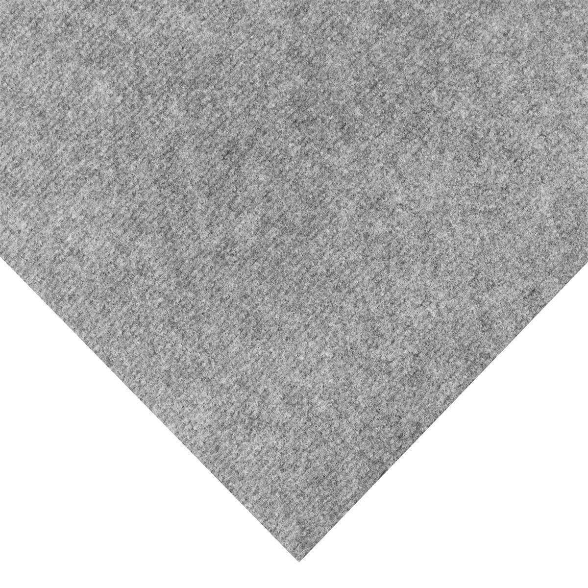 Nadelvliesteppich Rips MENORCA Meterware B1 zertifiziert- Grau - 1,00m x 1,00m, Primaflor-Ideen in Textil, rechteckig, Höhe: 2,5 mm