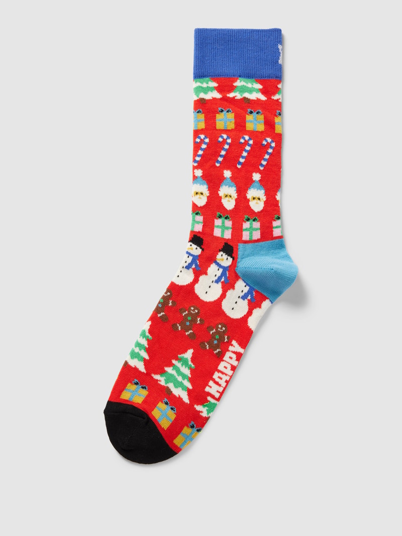 Socken mit Motiv Print Modell 'All I Want For Christmas' in rot