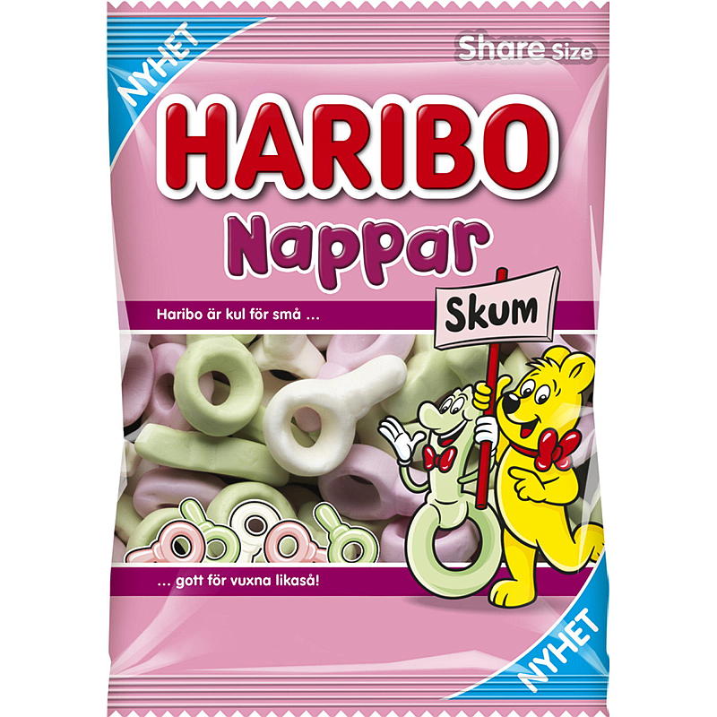 Haribo Nappar skum 120 g Haribo