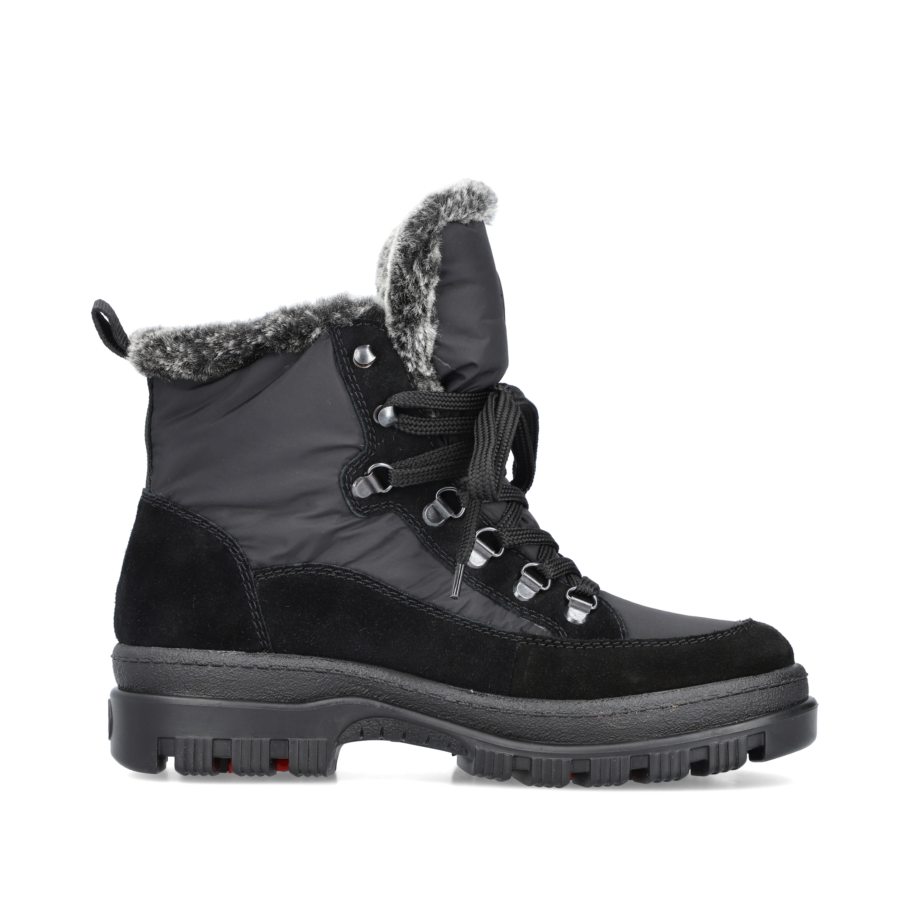 Rieker Damen Schnürstiefel nachtschwarz