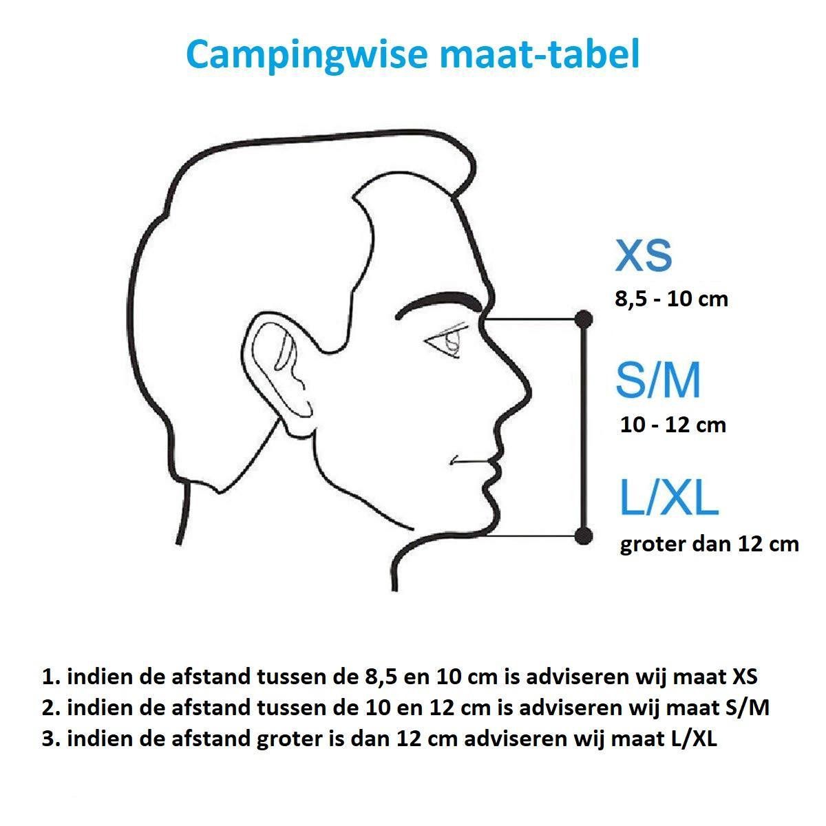 Campingwise S/M blauer Vollgesichts-Tauchmaske