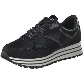 Tamaris Plateau Sneaker in schwarz