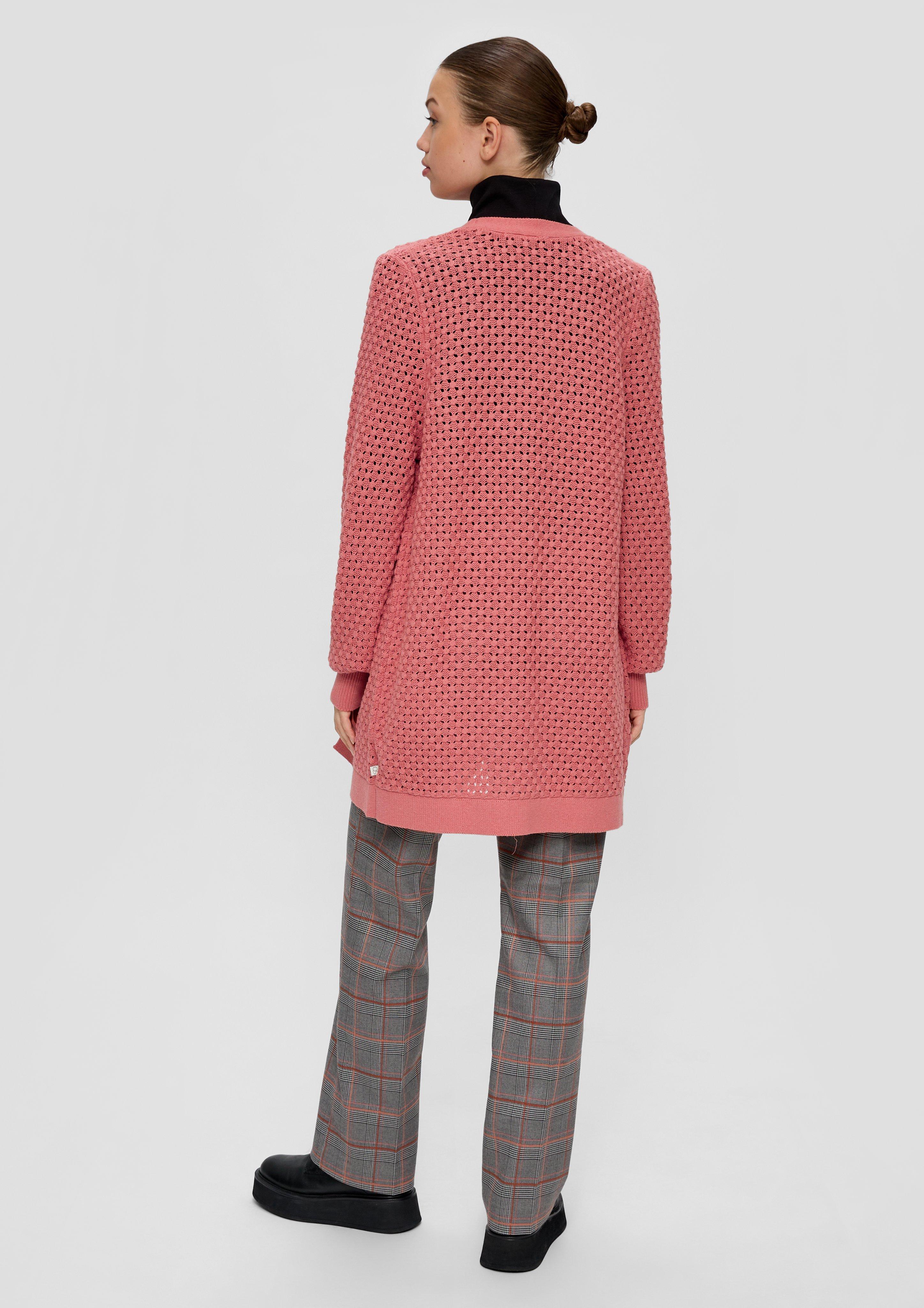 Lange Strickjacke aus Baumwollmix  2135345-2038