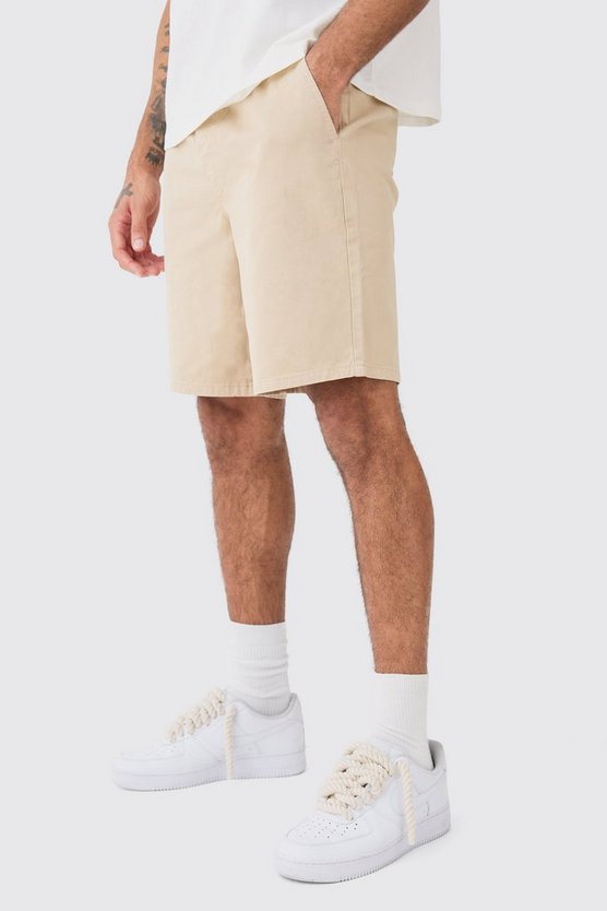 Lockere Shorts in Stone