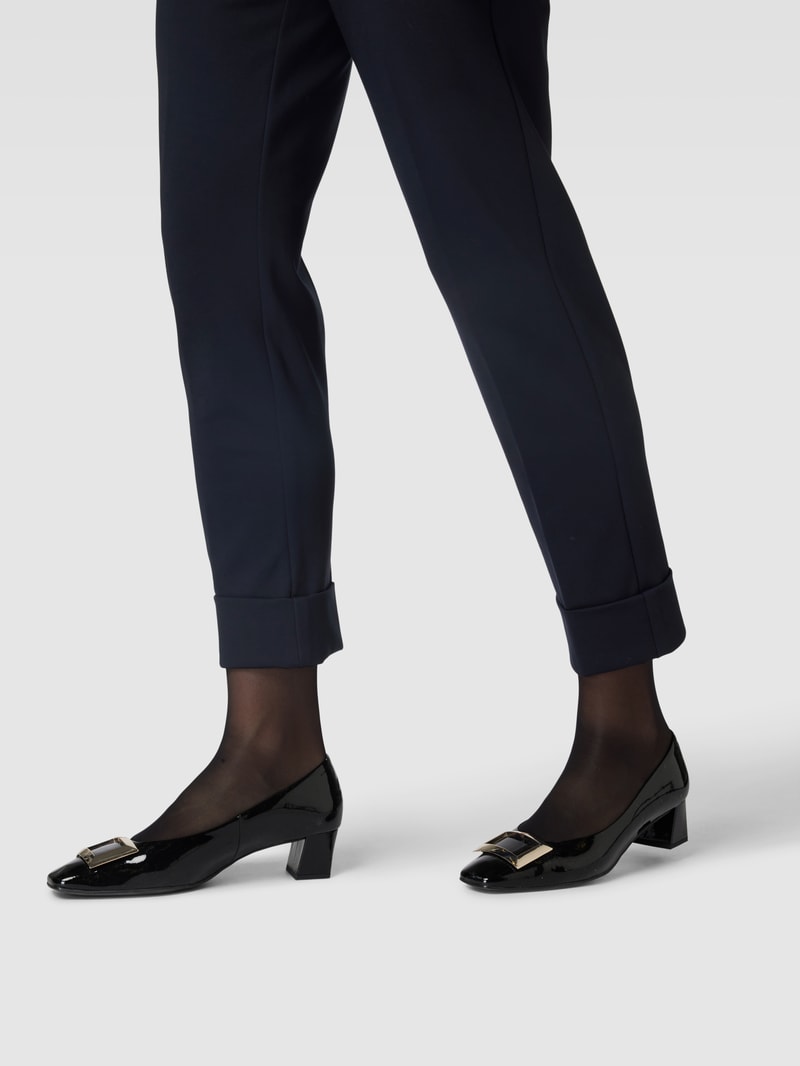 Stoffhose in verkürzter Passform Modell 'KRYSTAL' in marineblau