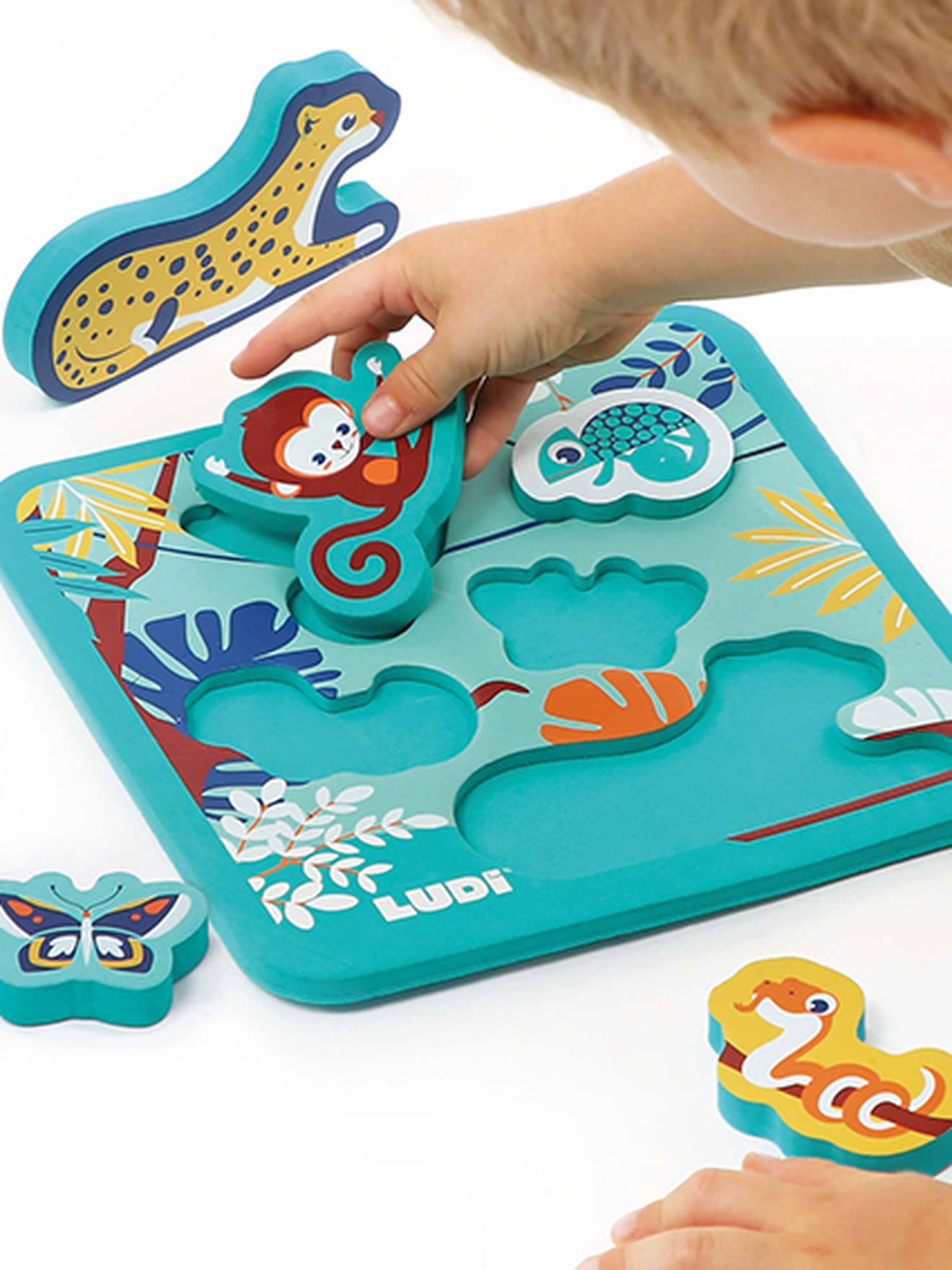 Ludi Baby Schaumstoff-Puzzle LUDI - blau