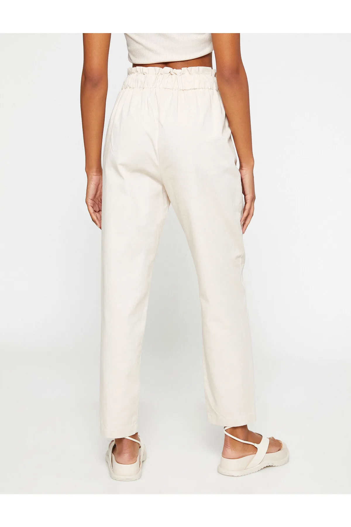Koton  Karottenhose mit Taschendetail zum Binden an der Taille
