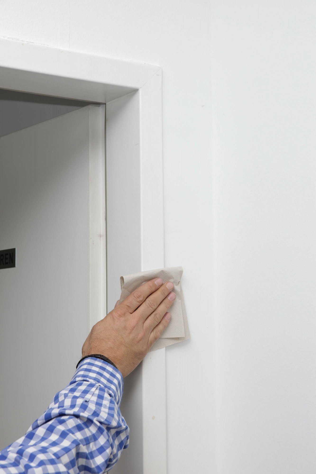 Scorprotect® Haustür Folien Staubschutztür U-Form mit Reißverschluss