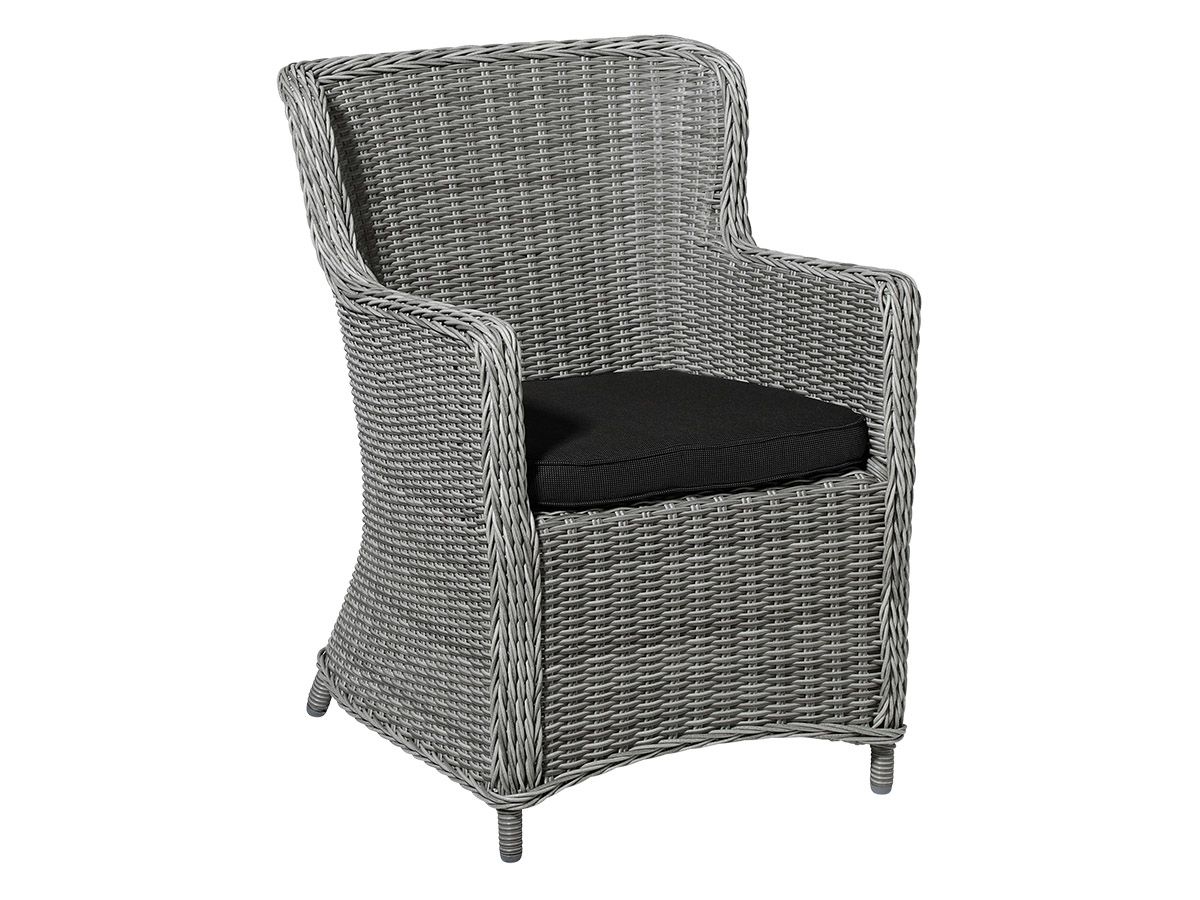 Madison Rib Black Wicker Universal Sitzkissen
