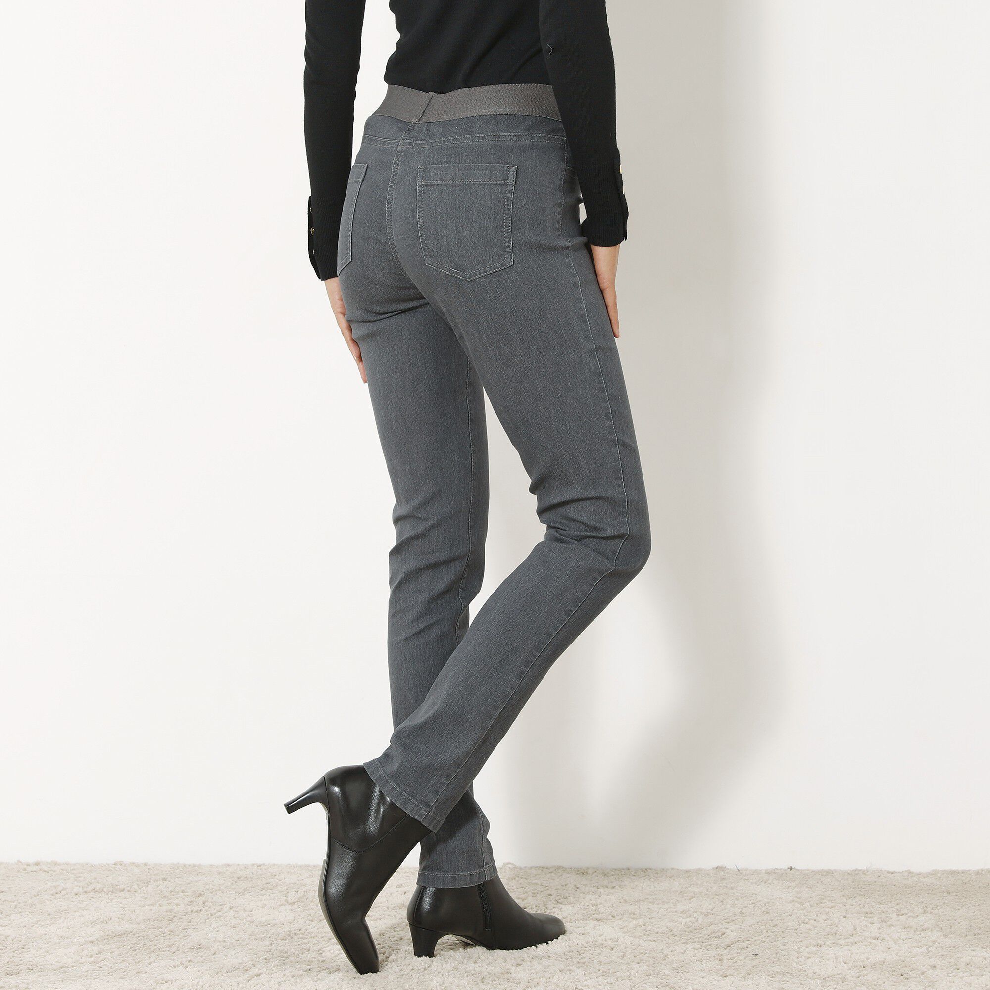 Jegging denim taille élastiquée