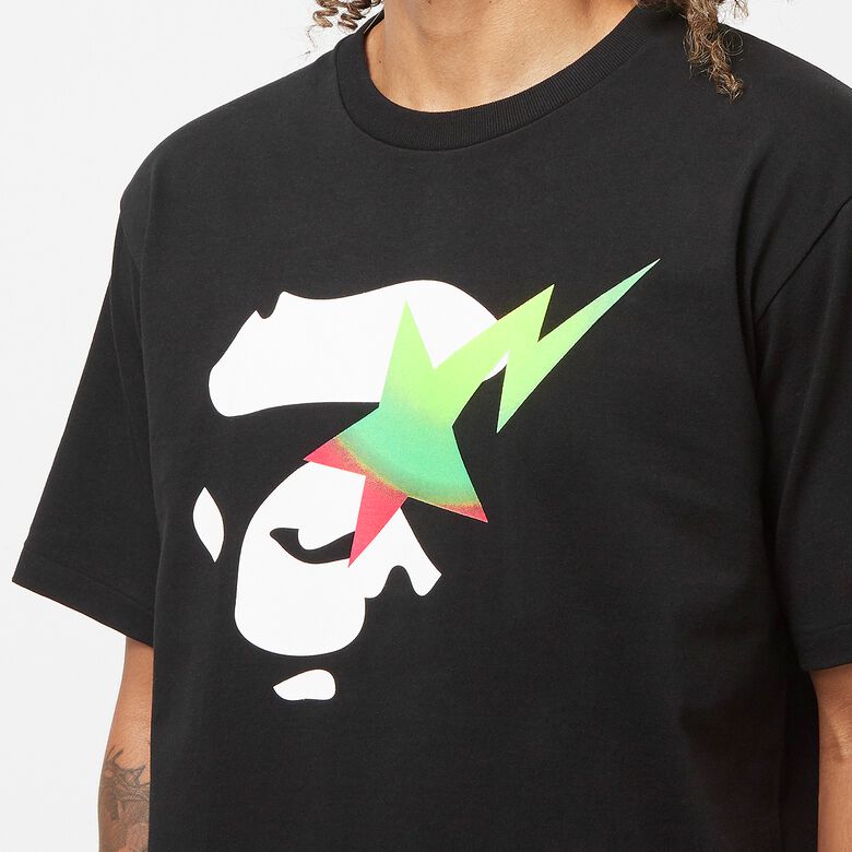 A Bathing Ape Gradation Ape Face Sta Tee M Black