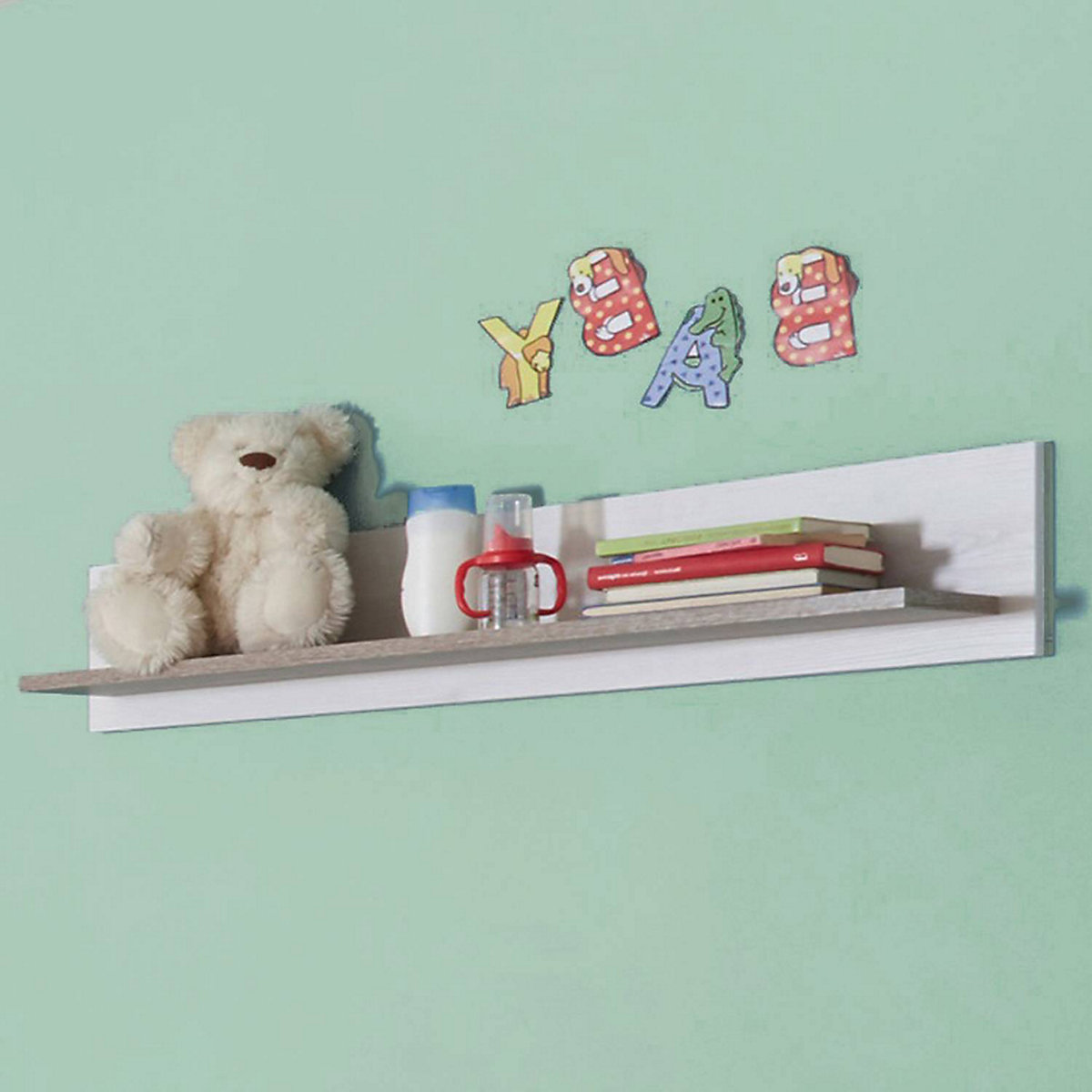Babymöbel Set LUND-78, Landhausstil, Pinie weiß Nb./Trüffel Eiche Nb.