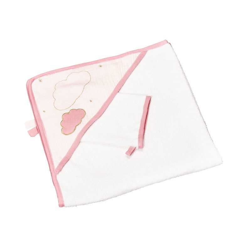 Cape de bain et gant Lily
