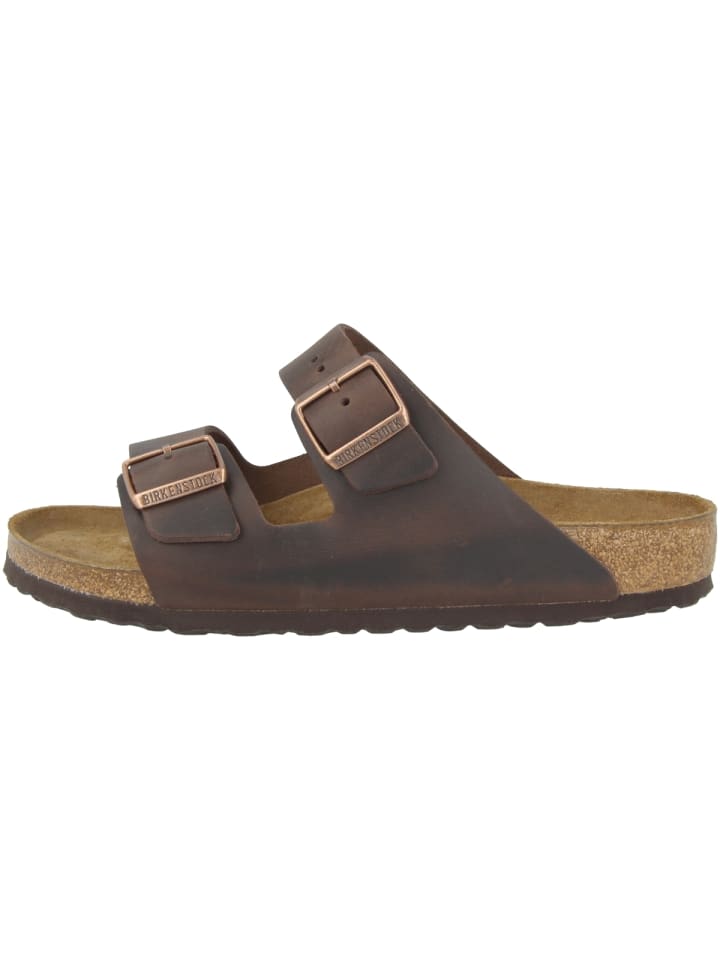 Birkenstock Sandale Arizona SFB geöltes Nubukleder Weichbettung normal in braun günstig kaufen