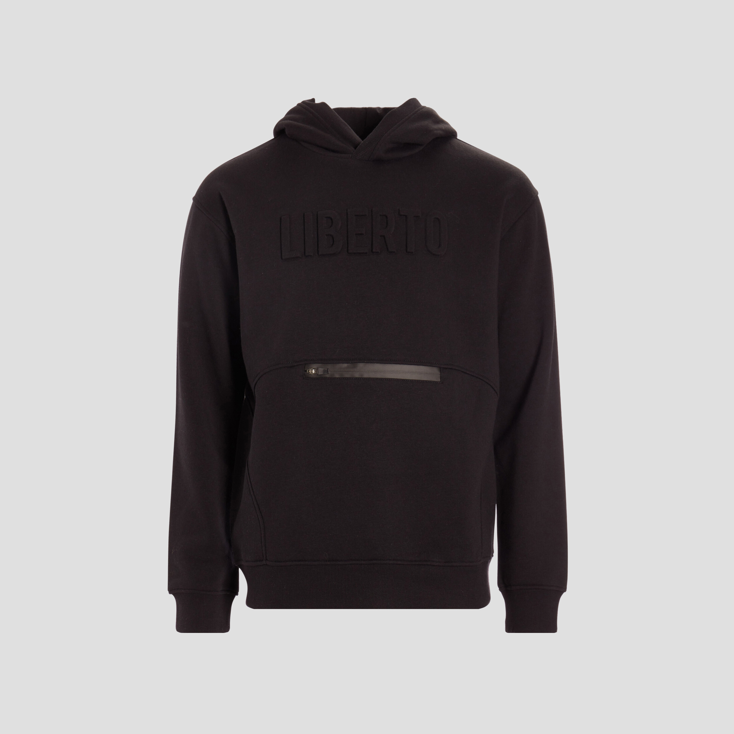 Sweat capuche hoodie poche zippée avant noir homme | La Halle