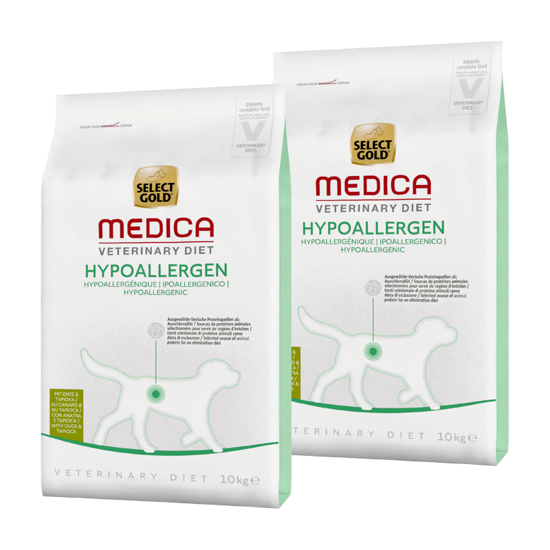SELECT GOLD Hundetrockenfutter SELECT GOLD Medica Hypoallergen Ente 2x10 kg