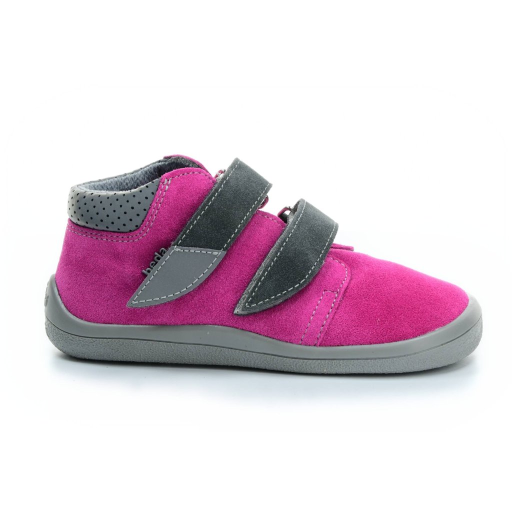 Beda Rebecca mit Membran und Hinterkappe (BF 0001/W/M/2/OP) dunkelrosa Barfuß-Stiefeletten