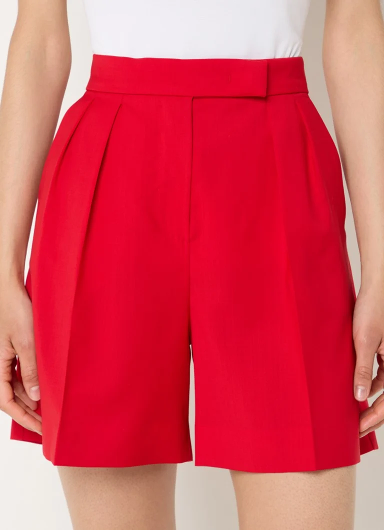 Pantaloni scurți lejeri cu talie înaltă Jessica, din lână virgină, de la MaxMara.