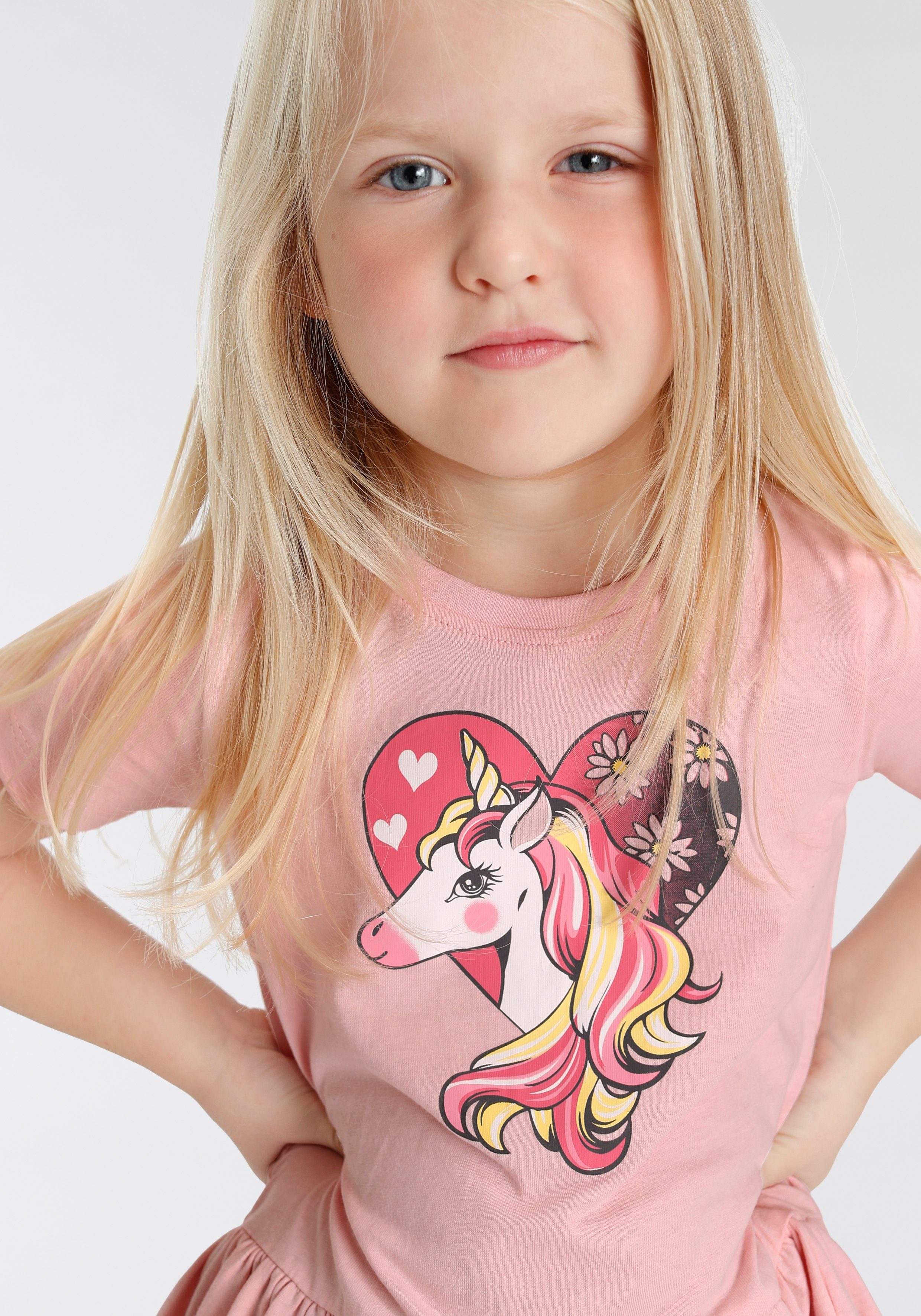 KIDSWORLD Longshirt & Leggings Einhorn (Set, 2-tlg) süßes Outfit