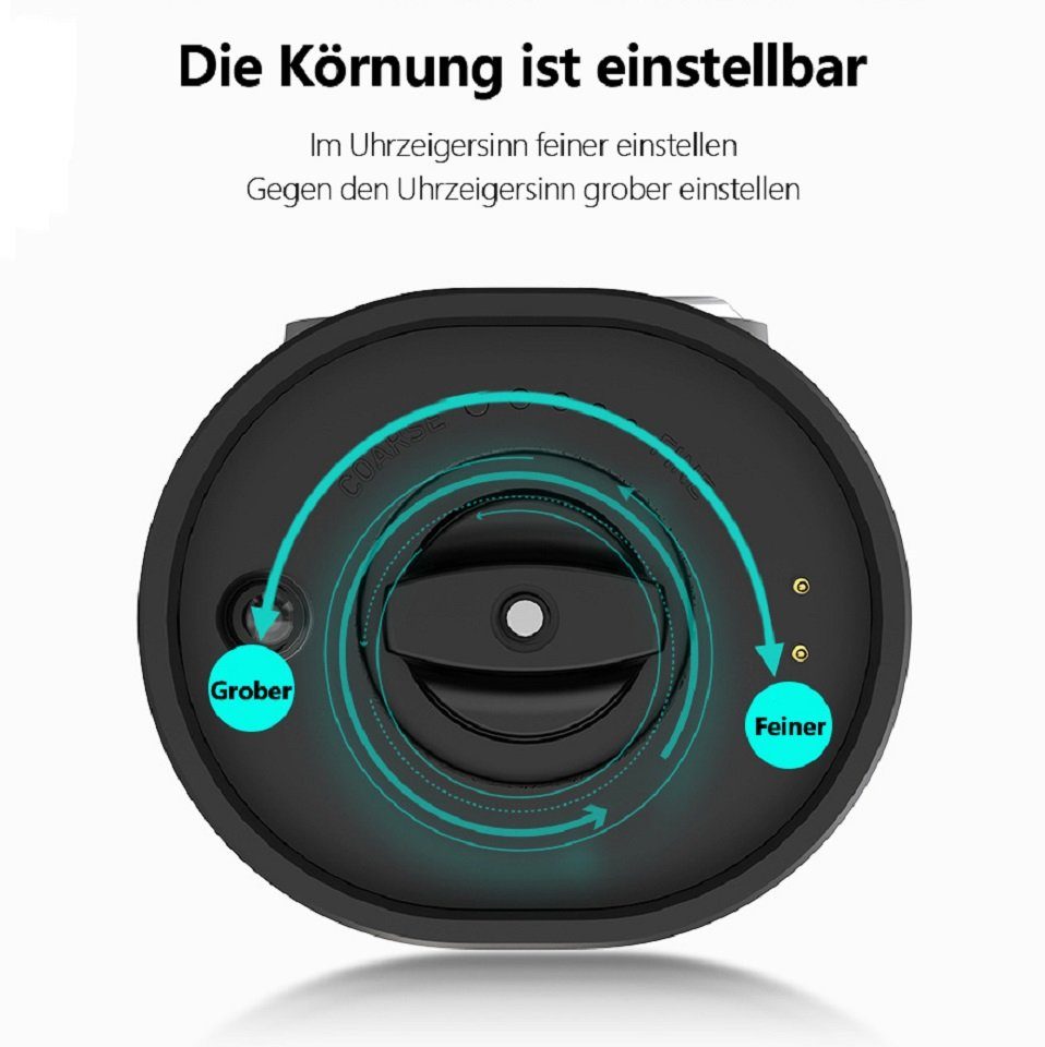 BUMHUM Salz-/Pfeffermühle Salz-/Pfeffermühle Salz und Pfeffermühle Salzmühle 2er Set Elektrisch USB Aufladbar Gewürzmühle mit Keramikmahlwerk,Adjustable Gewürzmühle, mit Wiederaufladbare Batterie und LED Indikator,Chilimühle Grinder