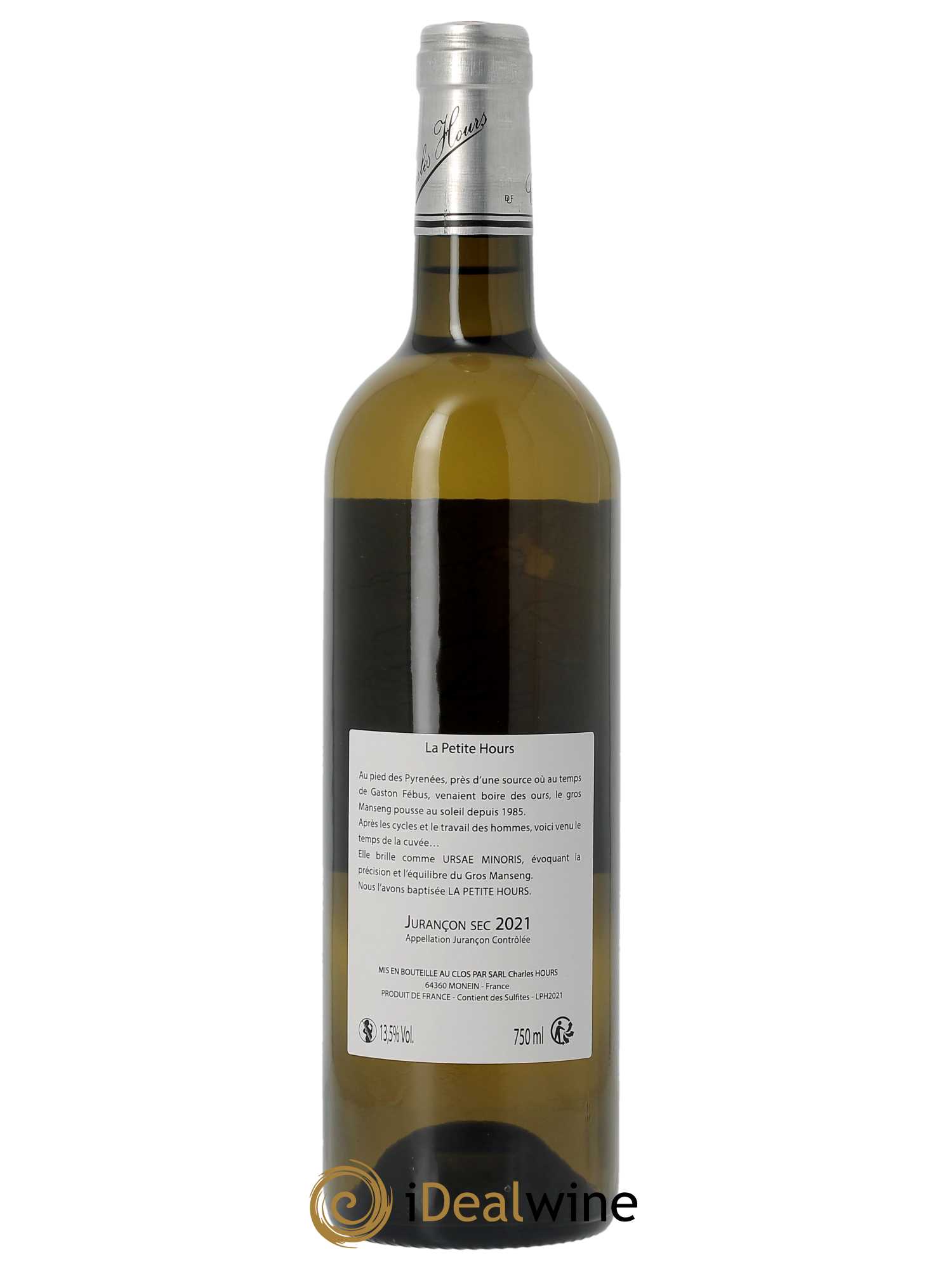 Jurançon Sec Clos Uroulat La Petite Hours Charles Hours  2021 - Lot de 1 Bouteille