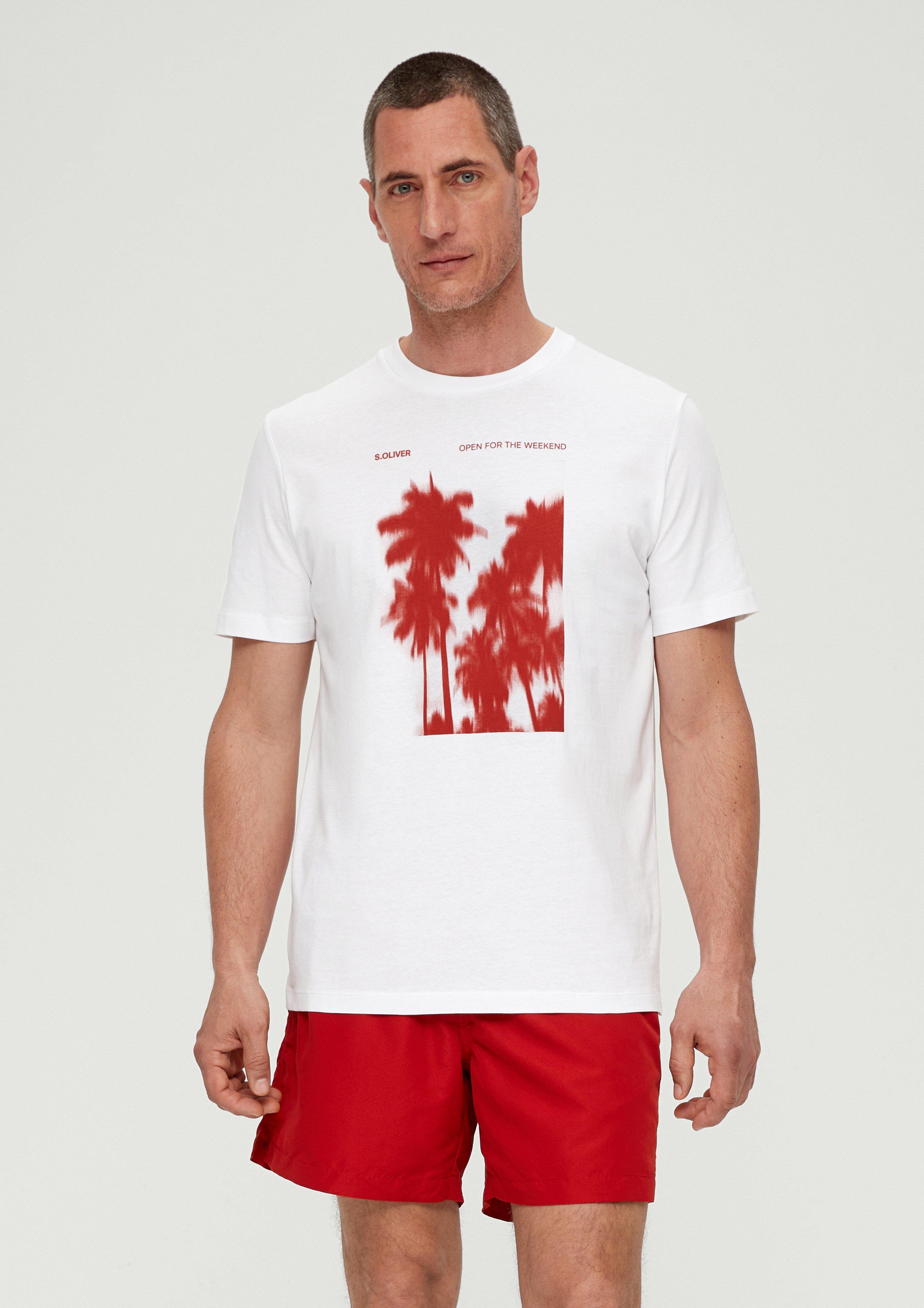 Baumwollshirt mit Frontprint  2131368-01D1