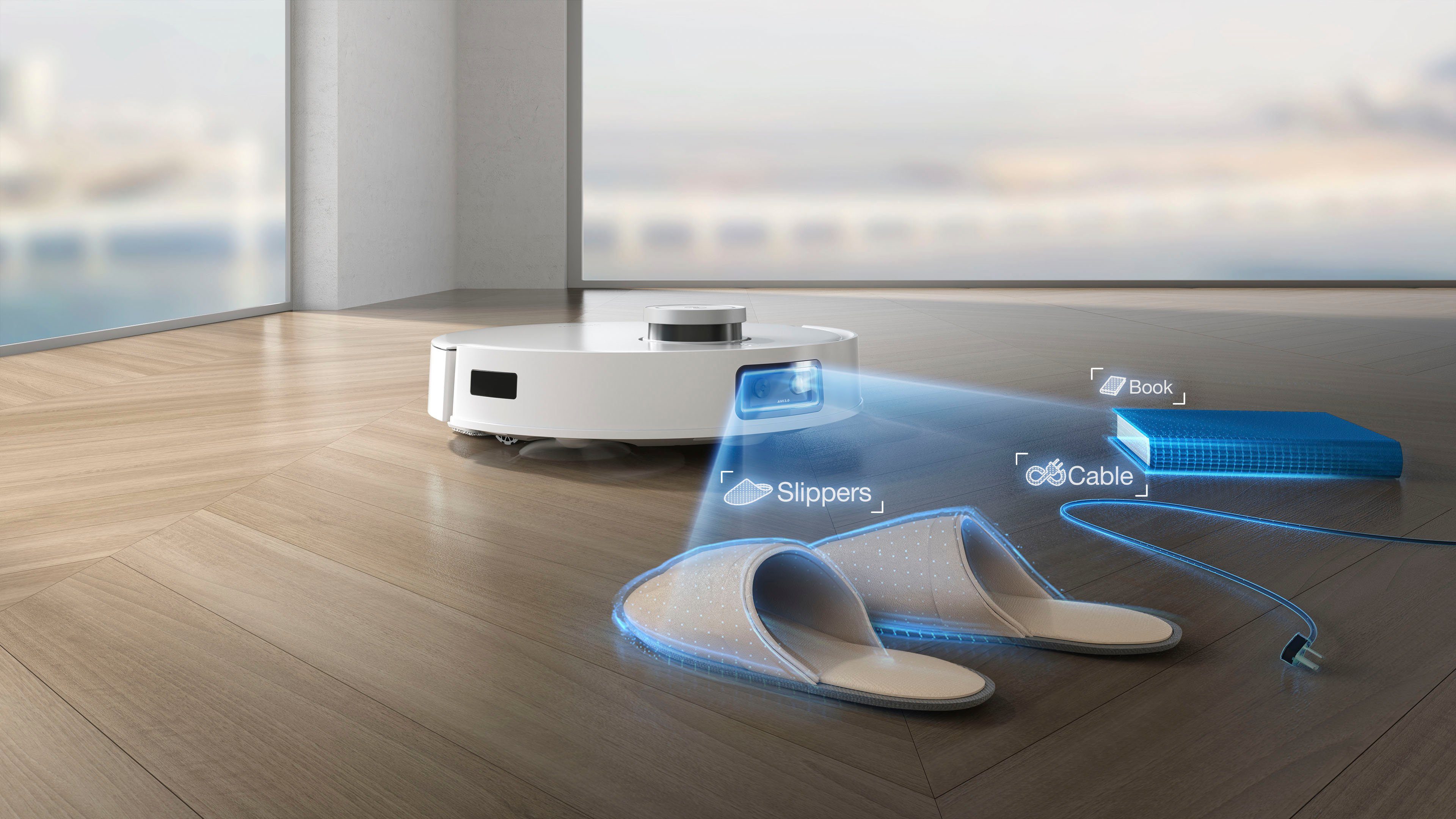 ECOVACS Nass-Trocken-Saugroboter DEEBOT T10 TURBO, 45 W, beutellos, 5200PA, DToF-Laser, AIVI 3.0, Reinigungsstation, YIKO, Weiss/Silber