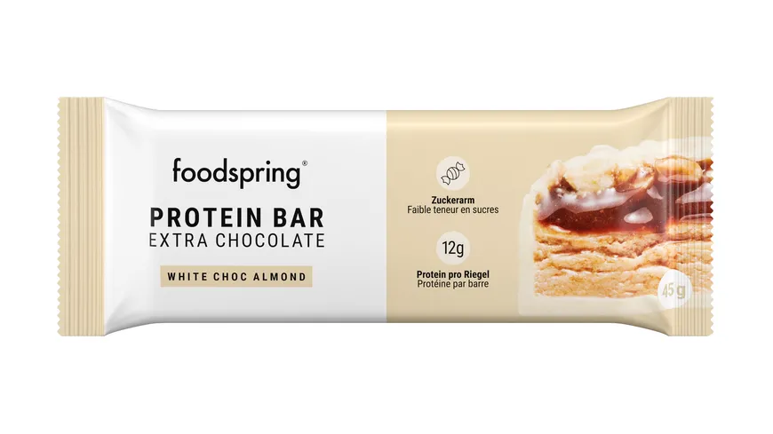 Foodspring Protein Bar Extra Chocolate White Choc Almond 45 g
