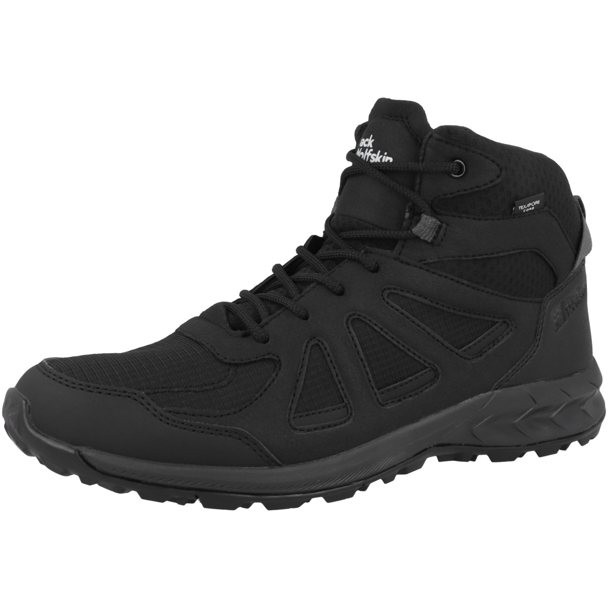 Jack Wolfskin Woodland 2 Texapore Mid Outdoorschuhe schwarz