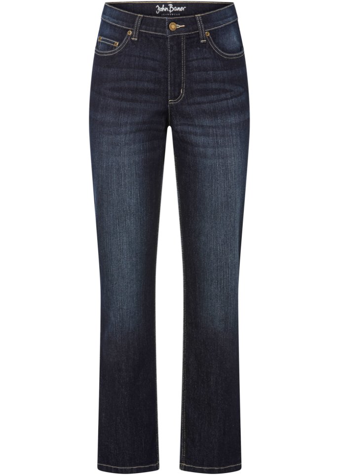 Straight Komfort-Stretch-Jeans, verkürzt