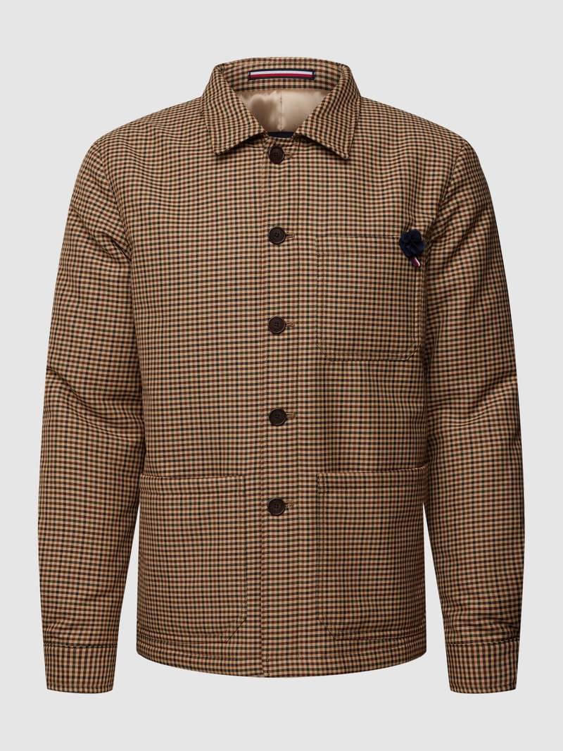 Hemdjacke mit Karomuster Modell 'MAN WORK JACKET' in camel