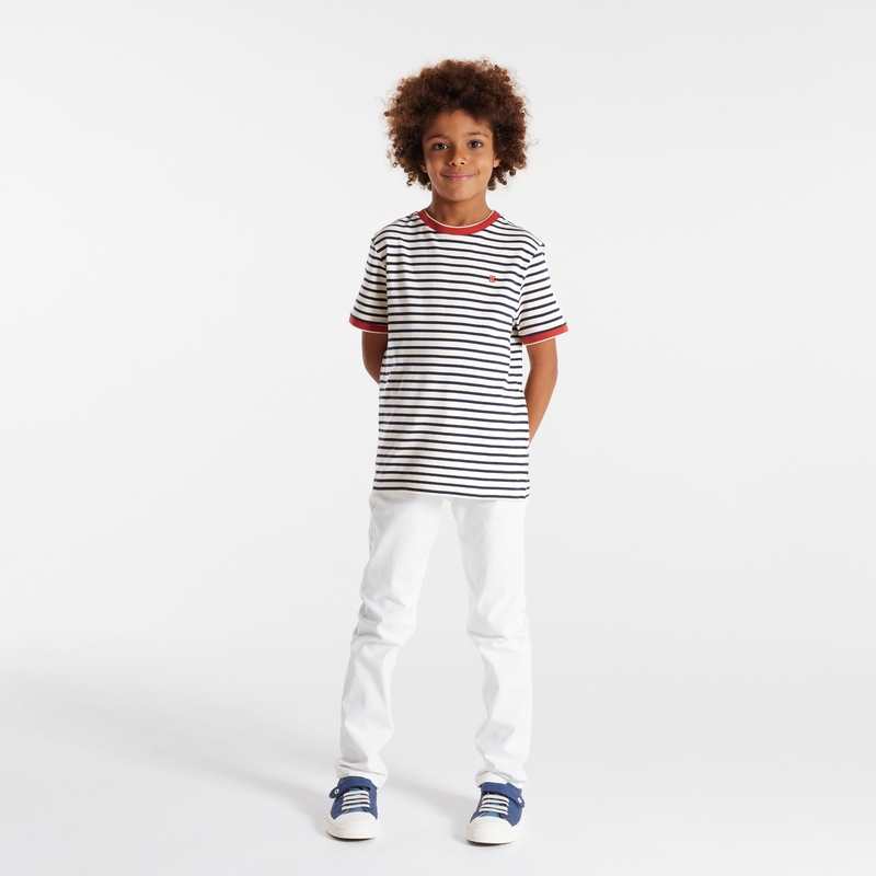 T-shirt marinière bleu garçon
