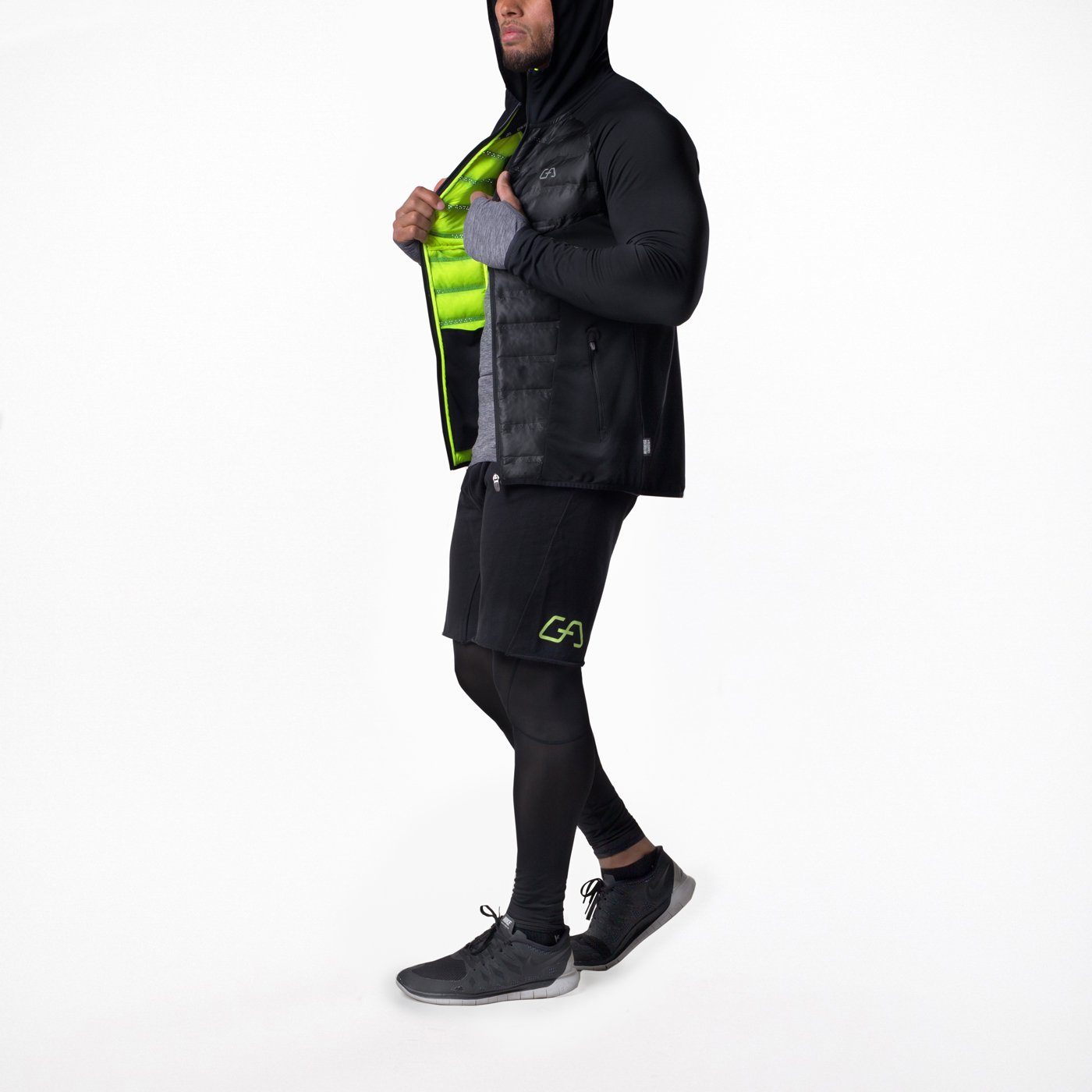 GYM AESTHETICS Funktionsjacke Ultrasonic Laufjacke für Herren Thermo-Managing