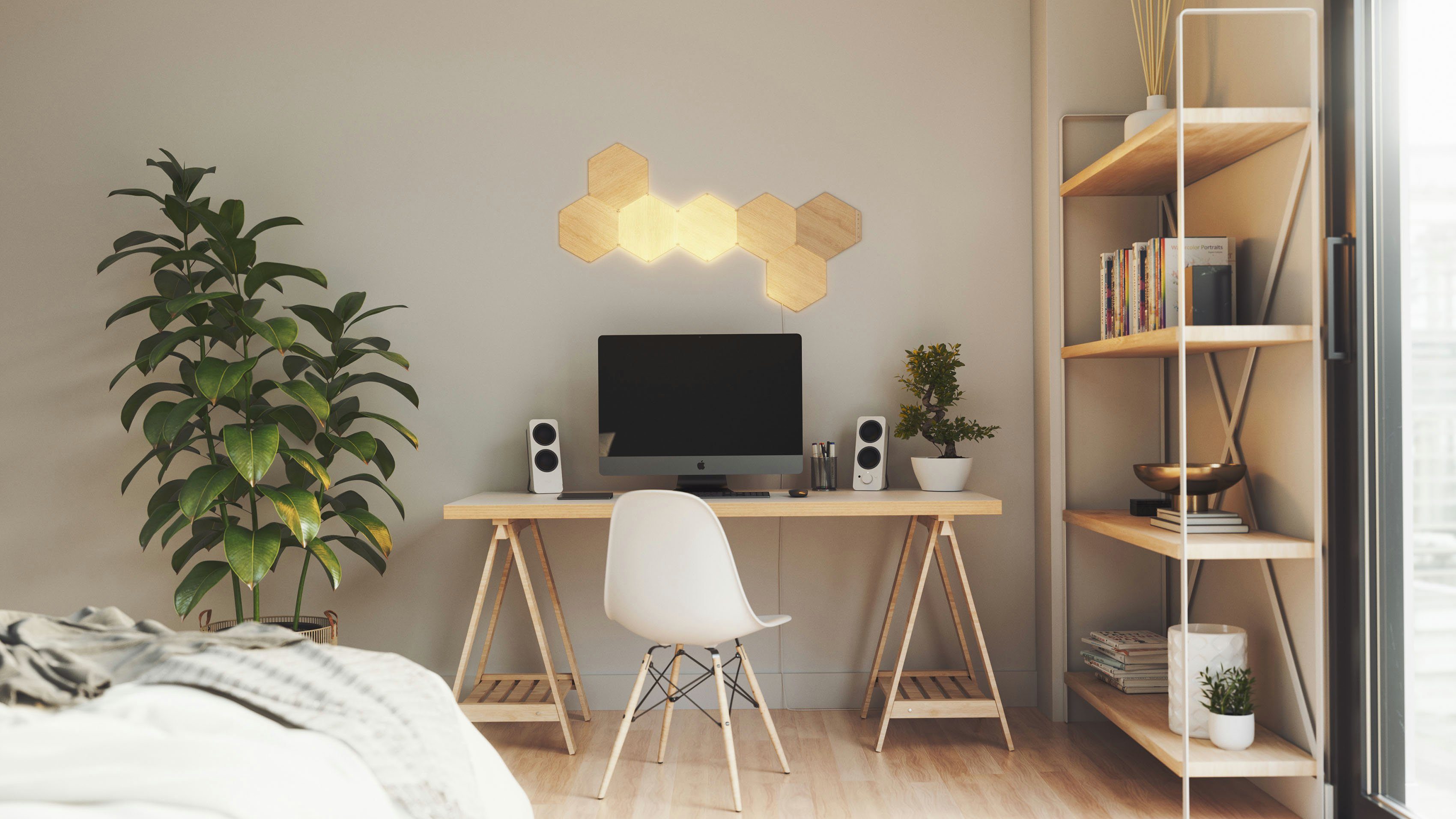 nanoleaf LED Panel Wood Look, Dimmfunktion, LED fest integriert, Farbwechsler