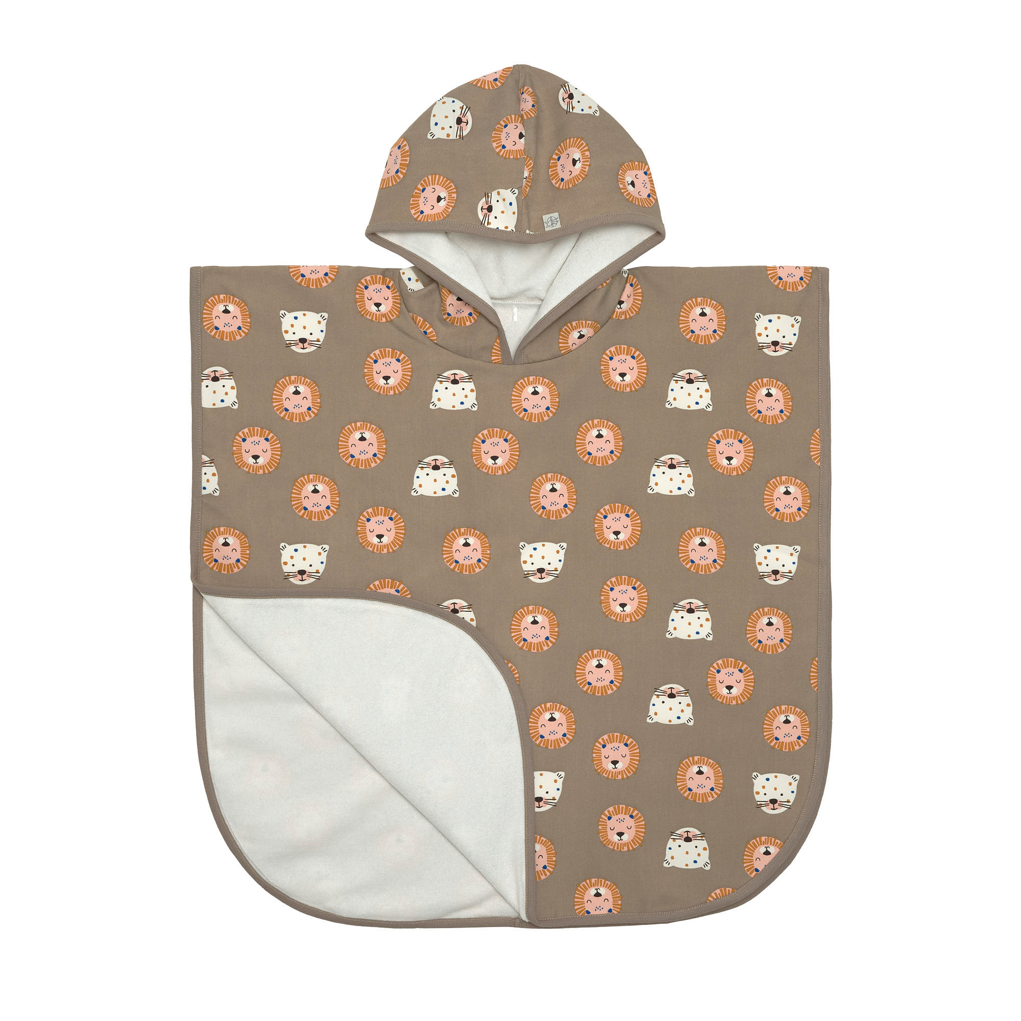 UV Badeponcho Kinder - Wildkatzen, Braun